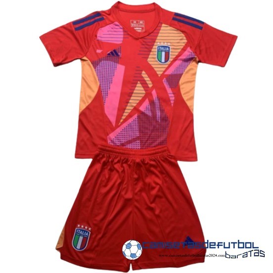 Portero Conjunto De Niños Italia Equipación 2024 Rojo