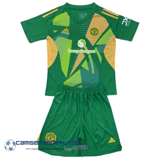 Portero Conjunto De Niños Manchester United Equipación 2024 2025 Verde