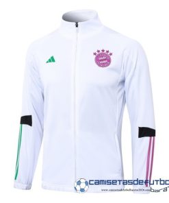 Ropa Deportiva Con Cremallera Larga Bayern Múnich Equipación 2023 2024 Blanco Purpura