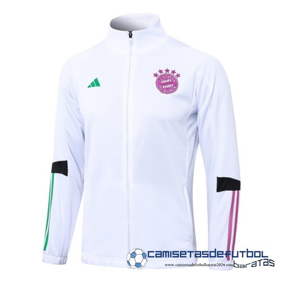 Ropa Deportiva Con Cremallera Larga Bayern Múnich Equipación 2023 2024 Blanco Purpura