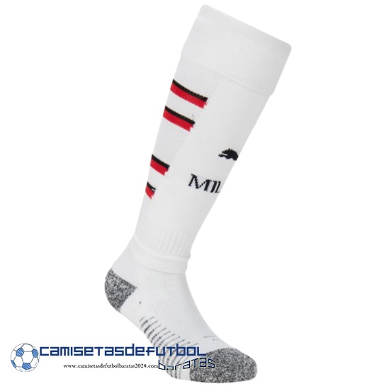Segunda Calcetines Niños AC Milan Equipación 2024 2025 Blanco