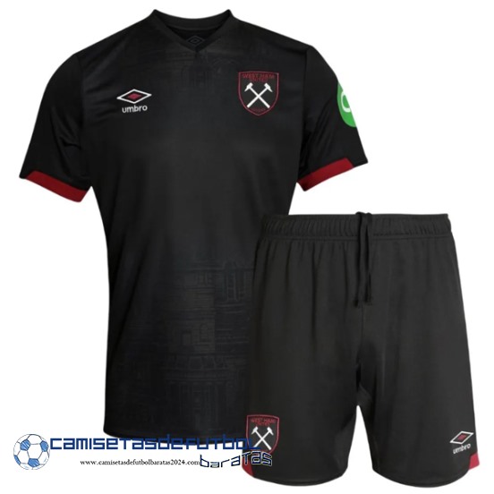 Segunda Conjunto De Niños West Ham United Equipación 2024 2025 Negro