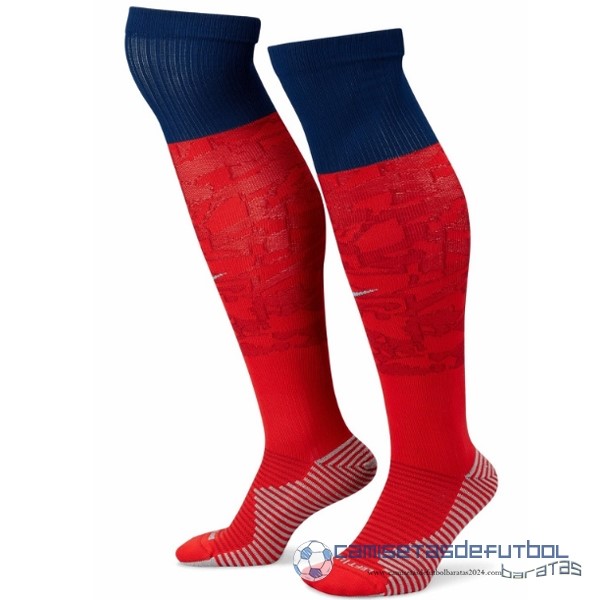 Segunda Calcetines Niños Inglaterra 2022 Rojo Azul