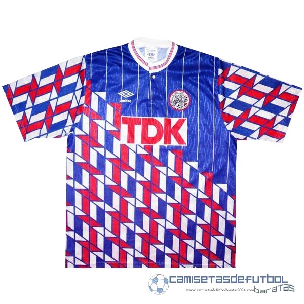 Segunda Camiseta Ajax Retro Equipación 1990 1991 Azul