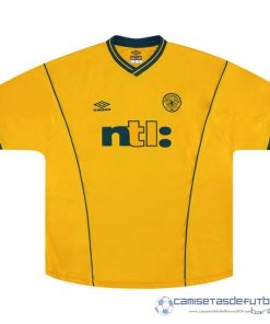 Segunda Camiseta Celtic Retro Equipación 2001 2003 Amarillo