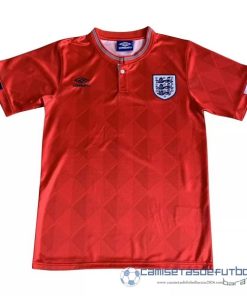 Segunda Camiseta Inglaterra Retro Equipación 1989 Rojo