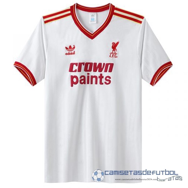 Segunda Camiseta Liverpool Retro Equipación 1985 1986 Blanco