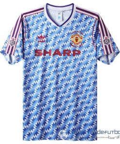 Segunda Camiseta Manchester United Retro Equipación 1992 Azul