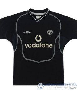 Segunda Camiseta Manchester United Retro Equipación 2000 2002 Negro