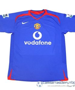Segunda Camiseta Manchester United Retro Equipación 2005 2006 Azul