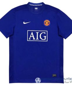 Segunda Camiseta Manchester United Retro Equipación 2007 2008 Azul