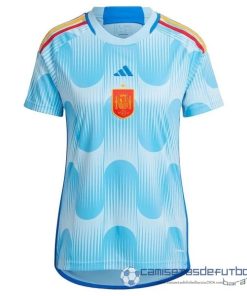 Segunda Camiseta Mujer España 2022 Azul