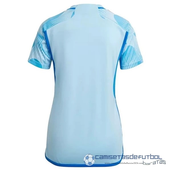 Segunda Camiseta Mujer España 2022 Azul - Image 2