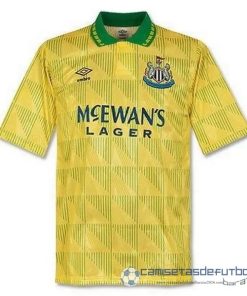 Segunda Camiseta Newcastle United Retro Equipación 1991 Amarillo