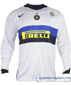 Segunda Manga Larga Inter Milán Retro Equipación 2005 2006 Blanco