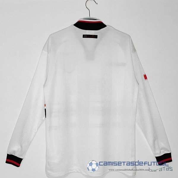 Segunda Manga Larga Manchester United Retro Equipación 1998 1999 Blanco - Image 2