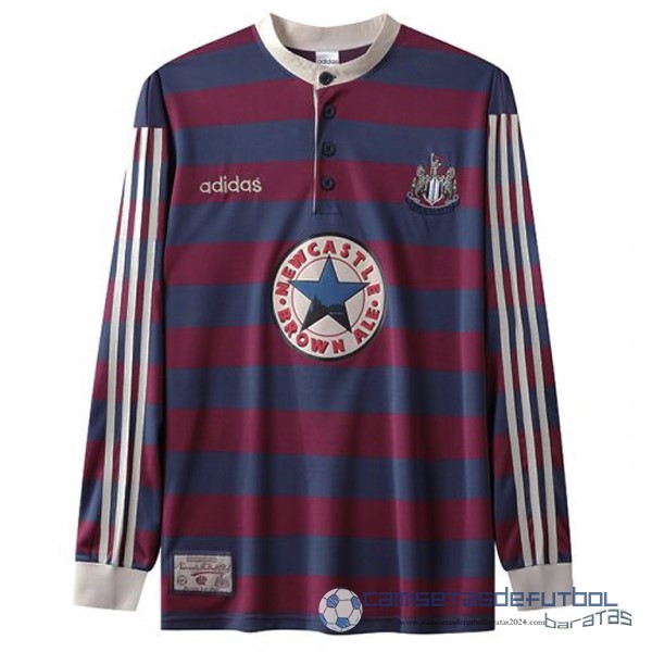 Segunda Manga Larga Newcastle United Retro Equipación 1995 1997 Rojo