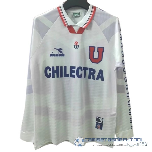 Segunda Manga Larga Universidad De Chile Retro Equipación 1996 Blanco
