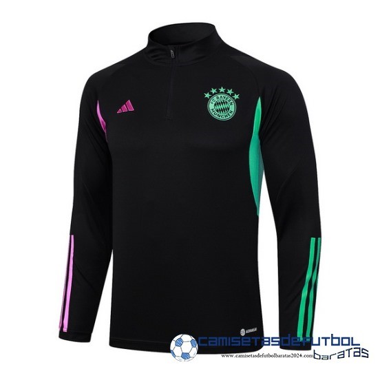 Sudadera Entrenamiento Bayern Múnich Equipación 2023 2024 Negro Purpura Verde