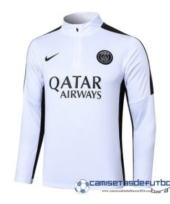 Sudadera Entrenamiento Paris Saint Germain Equipación 2023 2024 Blanco Negro