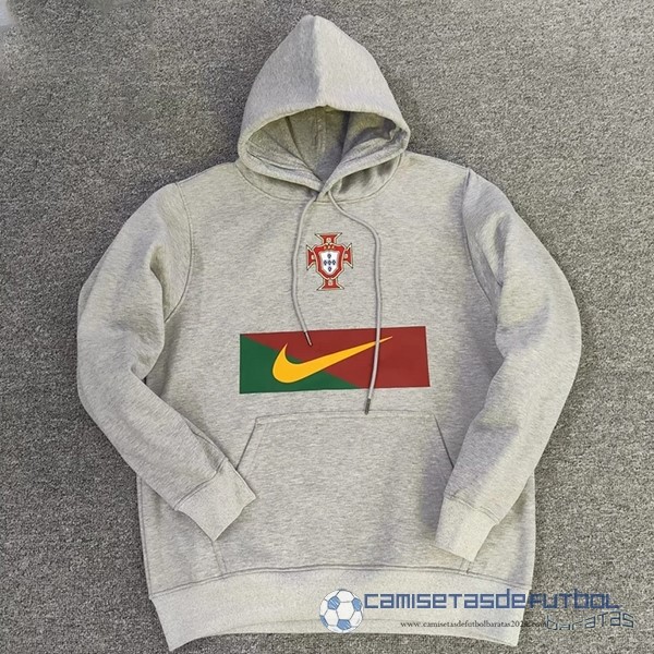 Sudaderas Con Capucha Portugal 2022 Gris