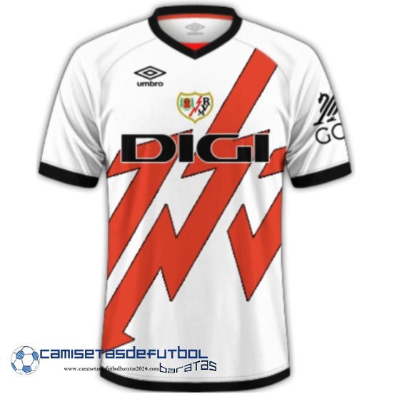 Tailandia Casa Camiseta Rayo Vallecano Equipación 2024 2025 Blanco