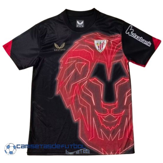 Tailandia Especial Camiseta Athletic Bilbao Equipación 2024 2025 Negro Rojo