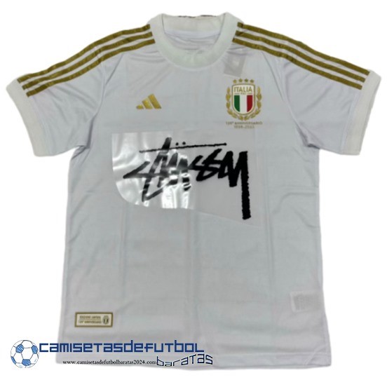 Tailandia Especial Camiseta Italia Equipación 2024 Blanco Amarillo