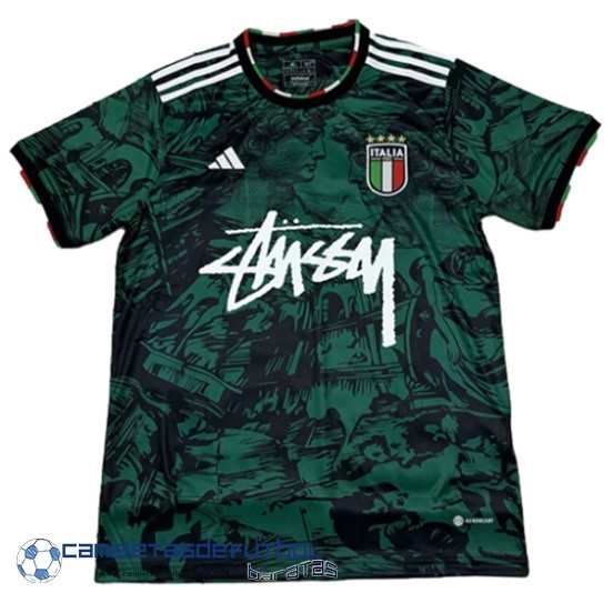 Tailandia Especial Camiseta Italia Equipación 2024 Verde Blanco