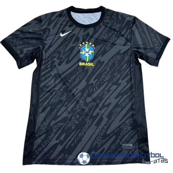Tailandia Portero Camiseta Brasil Equipación 2024 Negro