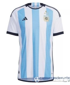 Tailandia Casa Jugadores Camiseta Argentina 3 Stars 2022 Azul Blanco