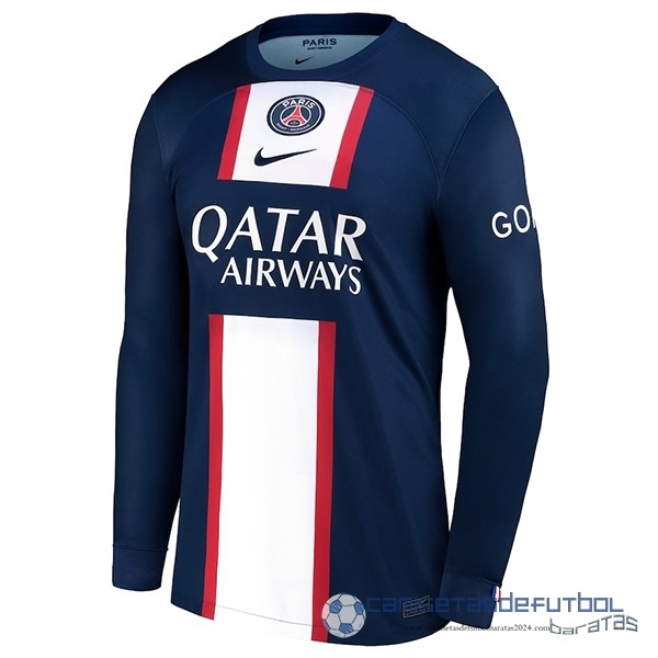Tailandia Casa Manga Larga Paris Saint Germain Equipación 2022 2023 Azul