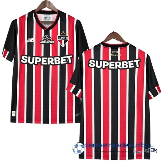 Tailandia Segunda Camiseta São Paulo Equipación 2024 2025 Rojo Negro