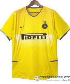 Tercera Camiseta Inter Milán Retro Equipación 2002 2003 Amarillo