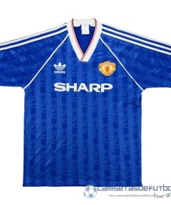 Tercera Camiseta Manchester United Retro Equipación 1988 1990 Azul