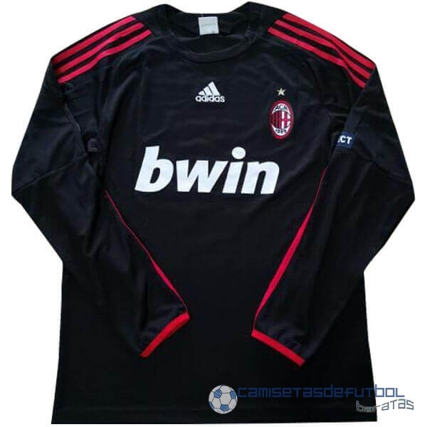 Tercera Manga Larga AC Milan Retro Equipación 2009 2010 Negro