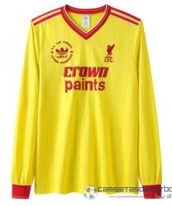 Tercera Manga Larga Liverpool Retro Equipación 1985 1986 Amarillo