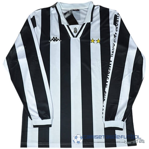 Toyota Cup Casa Manga Larga Juventus Retro Equipación 1996 Negro Blanco