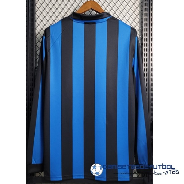 Uhlsport Casa Manga Larga Inter Milán Retro Equipación 1988 1989 Azul - Image 2