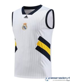 adidas Camiseta Sin Mangas Real Madrid  Equipación 2023 2024 Blanco Amarillo
