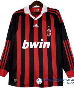 adidas Casa Camiseta Manga Larga AC Milan Retro 2009 2010 Rojo