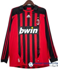 adidas Casa Camiseta Manga Larga AC Milan Retro Equipación 2007 2008 Rojo