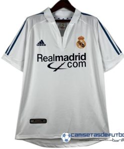 adidas Casa Camiseta Real Madrid Retro Equipación 2001 2002 Blanco