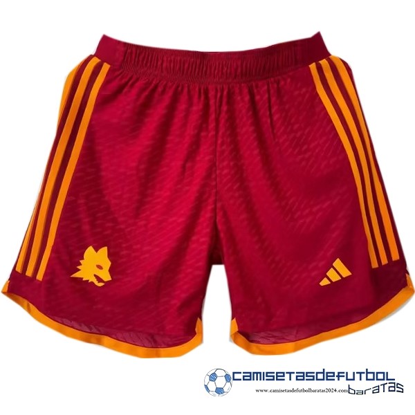 adidas Casa Jugadores Pantalones As Roma Equipación 2023 2024 Rojo