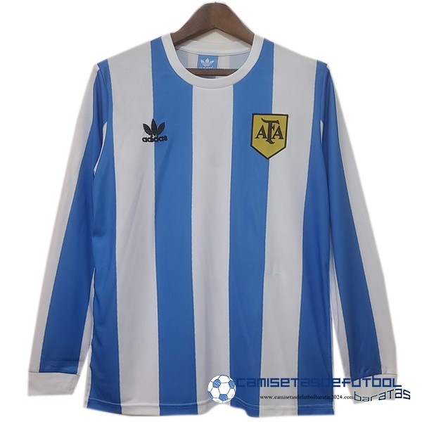 adidas Casa Manga Larga Argentina Retro Equipación 1978 Azul