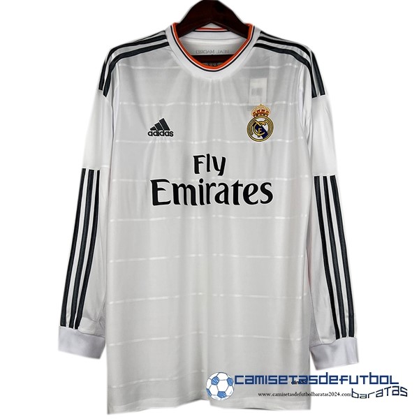 adidas Casa Manga Larga Real Madrid Retro Equipación 2013 2014 Blanco