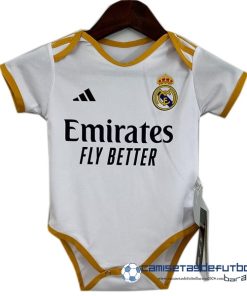 adidas Casa Onesies Niños Real Madrid  Equipación 2023 2024 Blanco