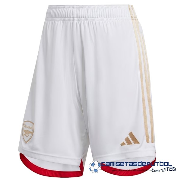 adidas Casa Pantalones Arsenal Equipación 2023 2024 Blanco