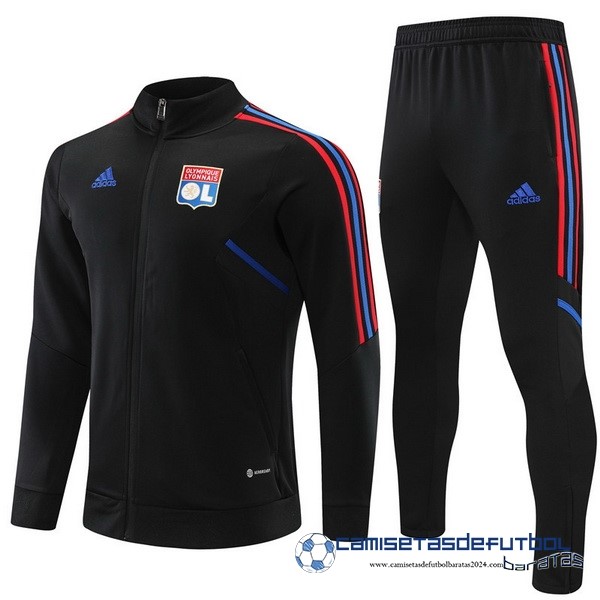 adidas Conjunto Completo Ropa Deportiva Con Cremallera Larga Niños Lyon 2022  Equipación 2023 Negro