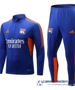 adidas Conjunto Completo Sudadera Entrenamiento Lyon 2022  Equipación 2023 Azul Rojo